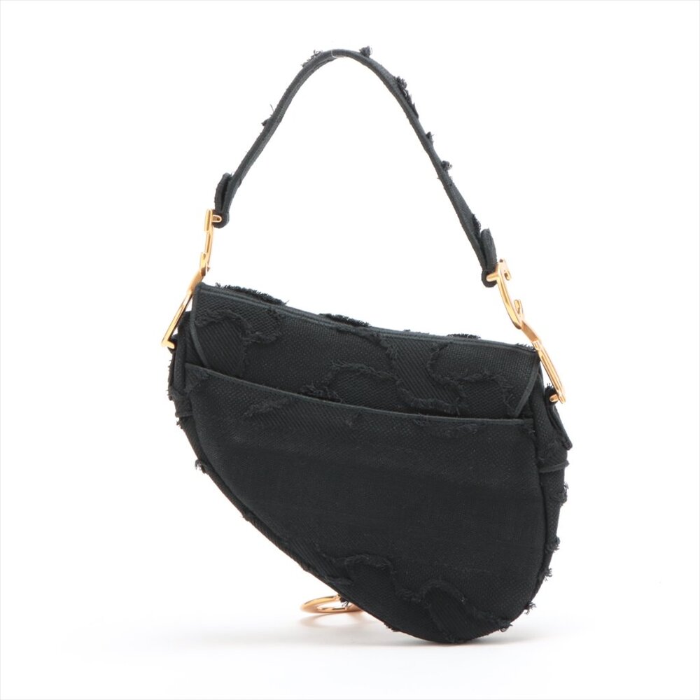 Sold✅Christian Dior Saddle Bag canvas Shoulder bag Black - Picture 2 of 9